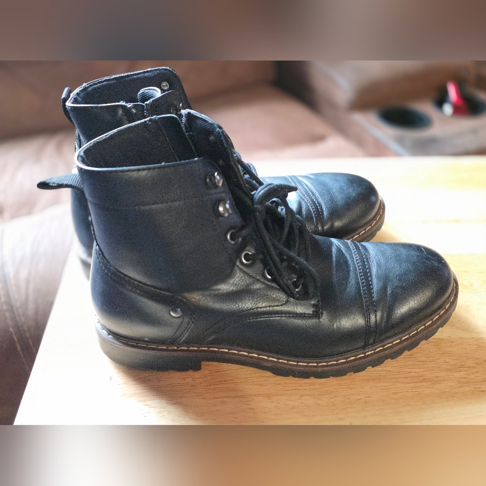Men's Black Leather Boots